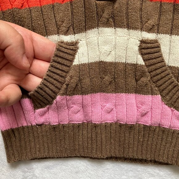 Tommy Hilfiger Baby 6-9M Striped Hooded Sweater | 100% Cotton Knit | VGUC - Picture 10 of 16